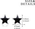 wholesale 925 Sterling Silver AAA Flawless Cubic Zirconia 5-Point Star Earrings, Hypoallergenic Tarnish-Resistant-0-3