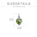 wholesale 925 Sterling Silver Heart Tree of Life Urn Necklaces Wholesale with Green Crystal and Funnel Filler Memorial Jewelry for Women Mom Sister Friend-0-3