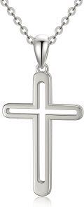 wholesale Solid 14K Gold Faith Cross Pendant Necklace for Women - 16 Chain Length-0-0