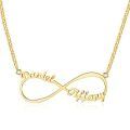 TOUPOP 10k/14k/18k Solid Gold Infinity Name Necklace-0-0