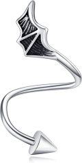 wholesale 925 Sterling Silver Bat Shape Ear Cuff Wrap Ring Jewelry for Women-0-0