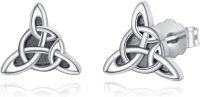 wholesale 925 Sterling Silver Celtic Knot Trinity Stud Earrings for Men & Women - Irish -Celtic