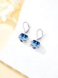 wholesale TOUPOP Heart Earrings For Woman Sterling Silver Heart Crystal Jewelry Gift For Mother Christmas -0-2