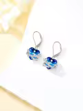 TOUPOP Sterling Silver Crystal Heart Earrings Gift for Women Mother Christmas-0-2
