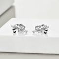 wholesale 925 Sterling Silver Raccoon Stud Earrings Adorable Animal Gifts for Women Girls-0-1