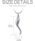 wholesale 925 Sterling Silver &  Italian Horn Urn Keepsake Pendant with Funnel and Chain - Memorial Jewelry for Ashes Storage-0-1