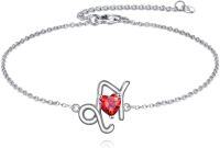 wholesale 925 Sterling Silver Leo Zodiac Heart Charm Bracelet s for Women-Capricorn