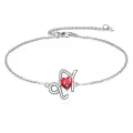 wholesale 925 Sterling Silver Leo Zodiac Heart Charm Bracelet Wholesale s for Women-0-0
