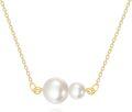 wholesale 14K Gold Freshwater Pearl Knot Pendant Necklace for Women Minimalist Fine s for Her-0-0