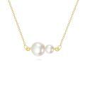 wholesale 14K Gold Freshwater Pearl Knot Pendant Necklace for Women Minimalist Fine s for Her-0-0