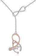 wholesale 925 Sterling Silver Infinity Stethoscope Nurse Necklace for Women Nursing Student Pendant Medical s-0-0