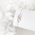 wholesale 925 Sterling Silver Infinity Rose Charm Bracelet for Women - Adjustable s-0-1