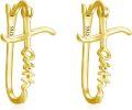 wholesale 925 Sterling Silver Faith Cross Huggie Hoop Earrings for Women Girls Graduation Gift Jewelry Accessories-0-0