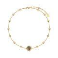 wholesale 14k Gold Bracelet With Sunflower Charm And Beads-0-0