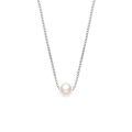 wholesale 14k White Gold Simple Freshwater Pearl Necklace-0-24