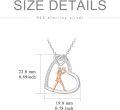 wholesale 925 Sterling Silver Tennis Player Heart-Shaped Pendant Necklace for Women and Girls Sport Lover Gifts-0-2