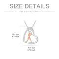 wholesale 925 Sterling Silver Tennis Player Heart Pendant Necklace Wholesale With Rose Gold Detail-0-2