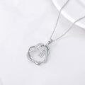 TOUPOP Sterling Silver & Stone Forever Love Heart Pendant 70th Birthday Necklace-0-2