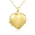 TOUPOP 14K Gold Heart Photo Locket Necklace Gift for Women-0-0