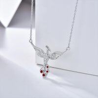 wholesale Sterling Silver Birthstone Phoenix Necklace for Women-January