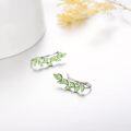 wholesale Sterling Silver Austrian Crystal Leaf Ear Climbers Hypoallergenic Earrings for Sensitive Ears-0-44
