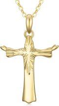 wholesale 14K Gold Crucifix Necklace Christian Jewelry for Women-0-0
