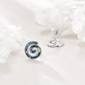 wholesale 925 Sterling Silver Mother Of Pearl Spiral Stud Earrings For Women And Girls-0-3