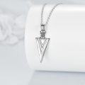 wholesale 925 Sterling Silver Norse Viking Triangle Arrowhead Pendant Necklace with Chain-0-2