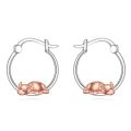 wholesale 925 Sterling Silver Cow Hoop Earrings - Adorable Animal  for Her-0-0