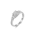 TOUPOP Sterling Silver D Color VVS1 Moissanite Engagement Wedding Ring-0-0
