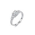 TOUPOP Sterling Silver D Color VVS1 Moissanite Engagement Wedding Ring-0-0
