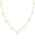 wholesale 18K Gold Plated Sterling Silver Dainty Disc Chain Choker Necklace for Women-0-0