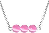 wholesale 925 Sterling Silver Pink Cat's Eye Stone Healing Inspiration Pendant Necklace-Pink