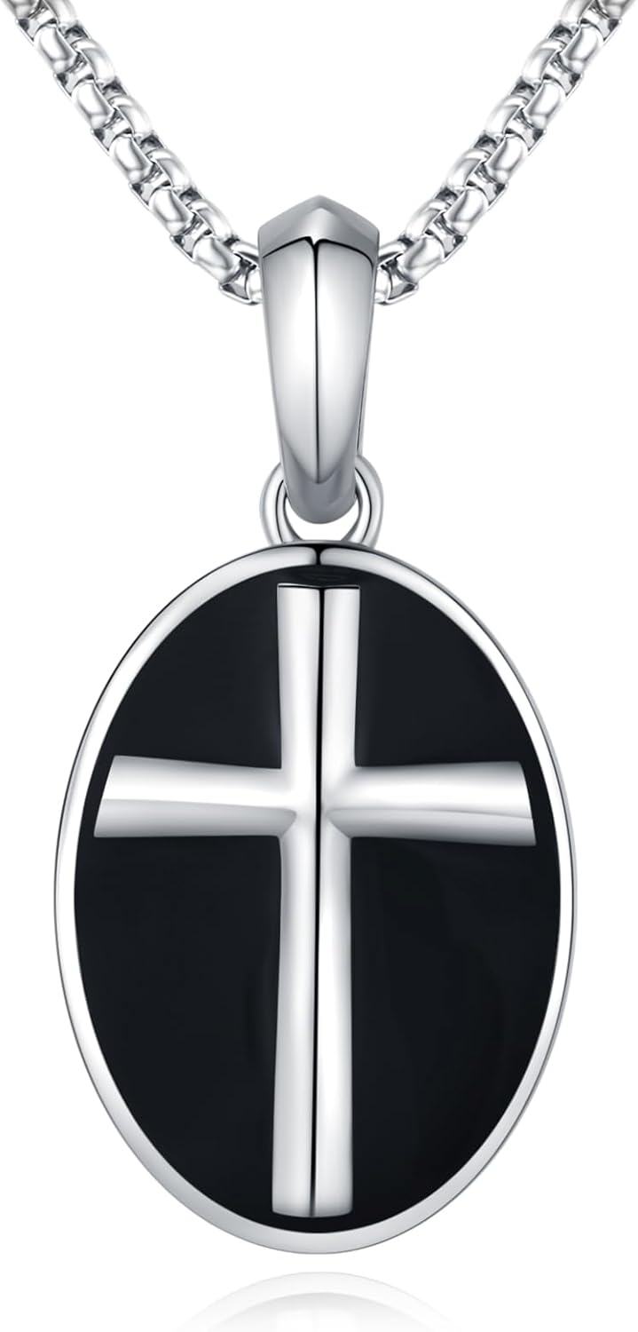 Stainless Steel Sterling Silver Dog Tag Pendant Necklace 22 +2 -0-0