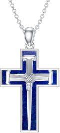 wholesale Sterling Silver 3 Nail Cross Pendant Christian Jewelry Gift for Men 22+2 -0-10