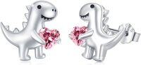 wholesale Sterling Silver Hypoallergenic Dinosaur Stud Earrings for Women-J-Oct
