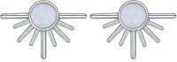 wholesale 925 Sterling Silver Gold Moonstone Starburst Stud Earrings for Women and Girls-Opal