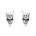 wholesale 925 Sterling Silver Hand of Death Stud Earrings - Gothic Skeleton Jewelry for Women & Men-0-0