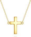 wholesale 14K Gold Small Cross Pendant Chain Necklaces Minimalist Religious  for Girls and Women-0-0