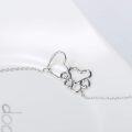 wholesale 925 Sterling Silver Heart & Paw Print Charm Bracelet - Pet Lover Gifts for Women and Girls-0-1