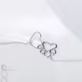 wholesale 925 Sterling Silver Heart & Paw Print Charm Bracelet Wholesale - Pet Lover Gifts for Women and Girls-0-1