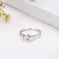 TOUPOP Sterling Silver Crystal Infinity Love Heart Rings For Women-0-3