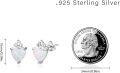 wholesale 925 Sterling Silver White Lab Created Opal Heart Stud Earrings for Women-0-4