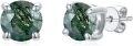 wholesale 925 Sterling Silver Round Green Moss Agate Stud Earrings for Women-0-0