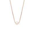 wholesale 14k White Gold Simple Freshwater Pearl Necklace-0-16