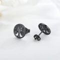 wholesale 925 Sterling Silver Black Celtic Knot Tree Of Life Stud Earrings for Women Men - Christmas Gift Idea-0-1