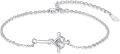 wholesale 925 Sterling Silver Heart and Cross Charm Toggle Clasp Bracelet with Cubic Zirconia Accent - Adjustable Length Faith s for Women-0-0