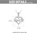 wholesale 14K Gold Double Heart Infinity Necklace with Cubic Zirconia Pendants for Women - Elegant Love Charm s-0-4