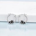 wholesale 925 Sterling Silver French Bulldog Hoop Earrings Wholesale Sleepy Dog Charm Jewelry-0-6