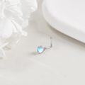 wholesale 925 Sterling Silver L-Shaped Nose Stud with Opal Stone for Women Men Nostril Piercing Jewelry-0-4